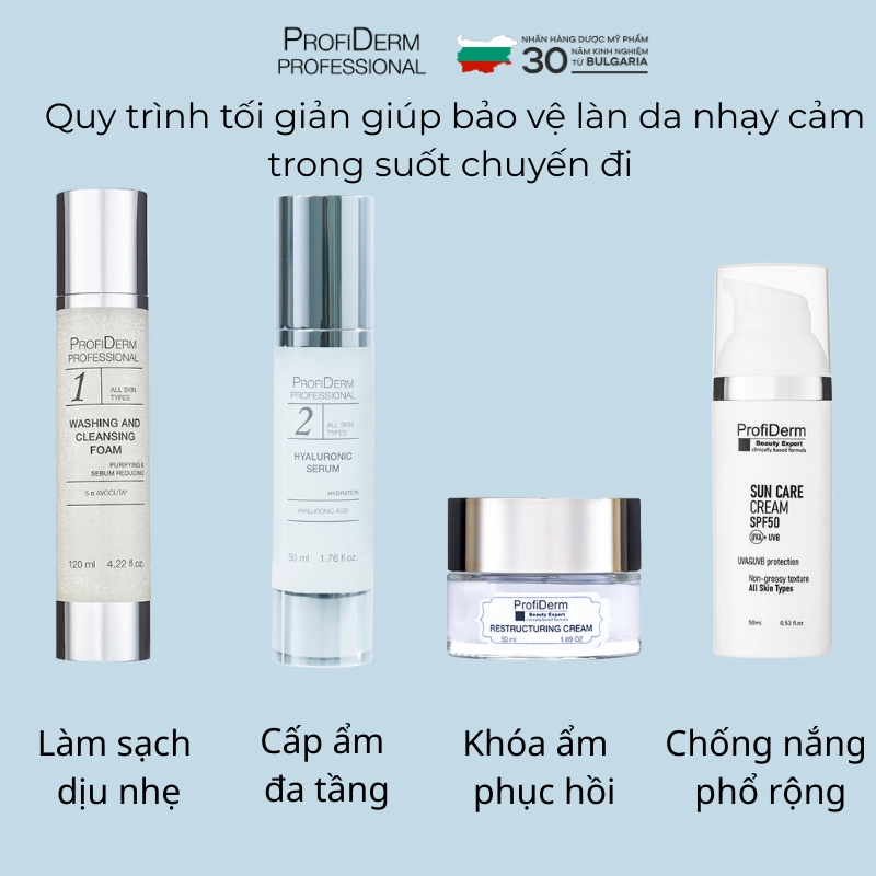 Chăm sóc da nhạy cảm khi đi du lịch Chăm sóc da nhạy cảm khi đi du lịch