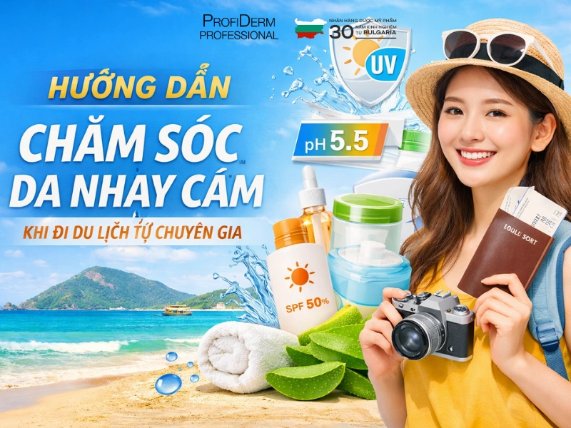 Chăm sóc da nhạy cảm khi đi du lịch Chăm sóc da nhạy cảm khi đi du lịch