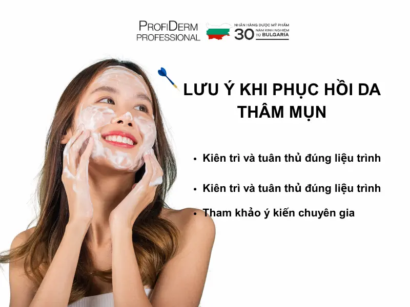 Lưu ý khi phục hồi da thâm mụn Lưu ý khi phục hồi da thâm mụn