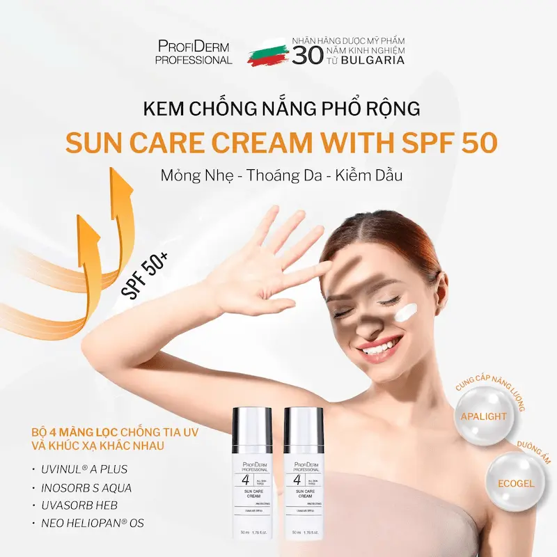 Bảo vệ nhắc lại (re-occlusion nhẹ buổi tối) & chống nắng: Sun Care Cream Bảo vệ nhắc lại (re-occlusion nhẹ buổi tối) & chống nắng: Sun Care Cream