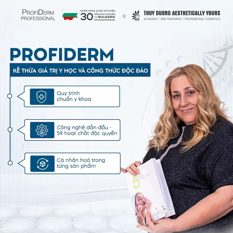 Profiderm kế thừa giá trị y học và công thức độc đáo Profiderm kế thừa giá trị y học và công thức độc đáo