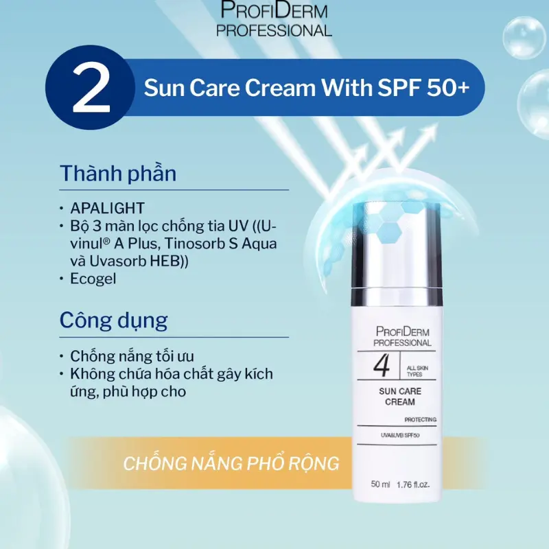 Giới thiệu kem chống nắng Sun Care Cream SPF 50 Giới thiệu kem chống nắng Sun Care Cream SPF 50