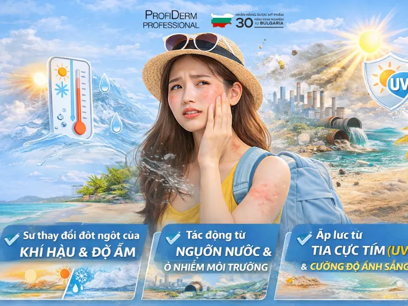 Chăm sóc da nhạy cảm khi đi du lịch Chăm sóc da nhạy cảm khi đi du lịch