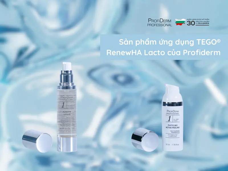 Sản phẩm ứng dụng TEGO® RenewHA Lacto của Profiderm Sản phẩm ứng dụng TEGO® RenewHA Lacto của Profiderm