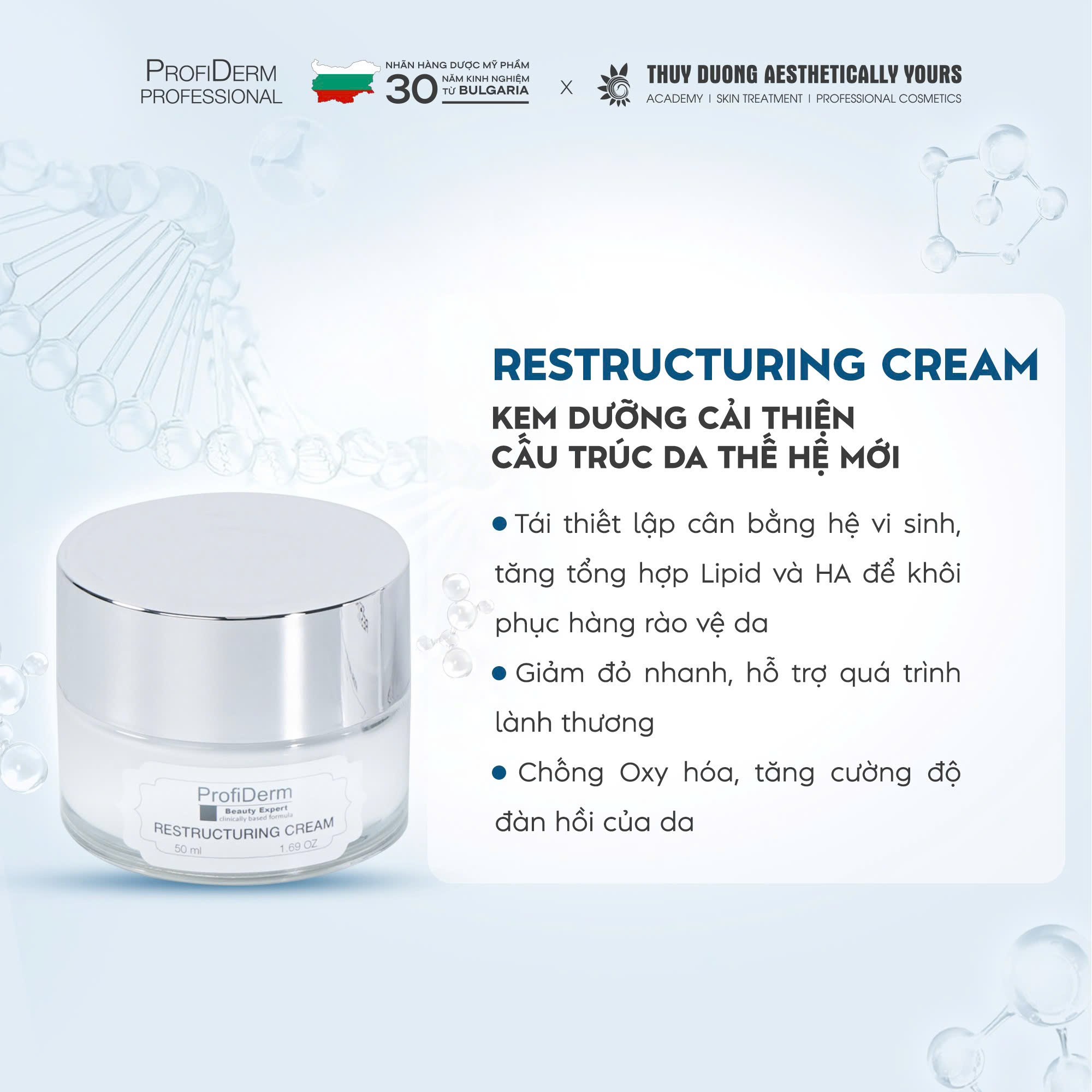 Kem dưỡng Restructuring Cream phục hồi da mụn Kem dưỡng Restructuring Cream phục hồi da mụn